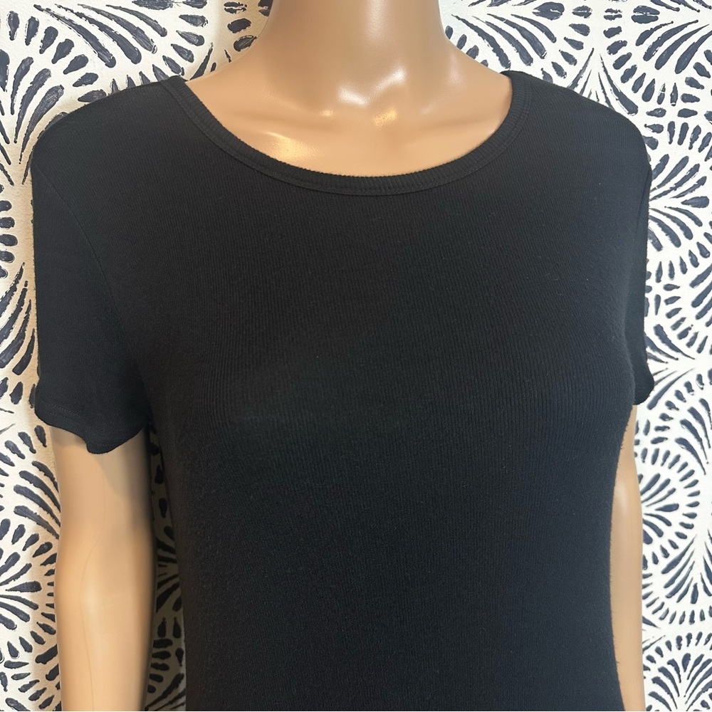 Gap Super Soft Slip Layered Black Basic Ribbed Mi… - image 2
